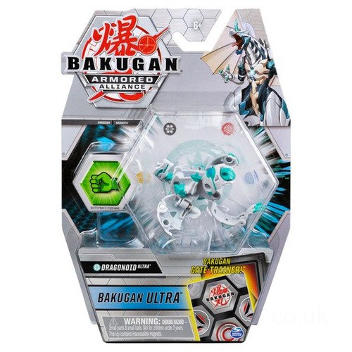 Bakugan Armored Alliance Ultra Trading Card and Figure - Dragonoid (White) UK Sale
