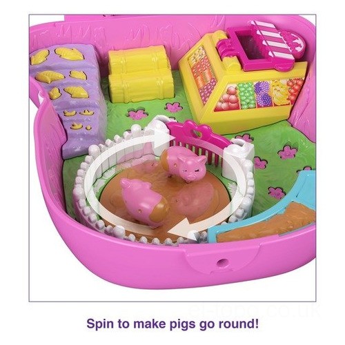 Polly Pocket Playset ‘On the farm’ Piggy Compact UK Sale