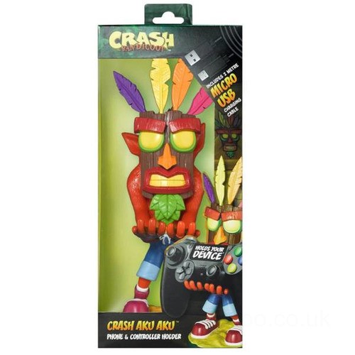Crash Bandicoot Cable Guy Aku Aku Crash 8 Inch Cable Guy Controller and Smartphone Stand UK Sale