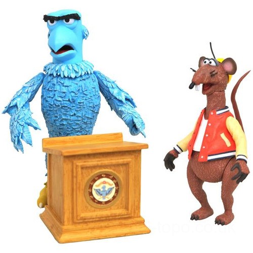 Diamond Select Muppets Deluxe Action Figure 2-Pack - Sam The Eagle & Rizzo The Rat UK Sale