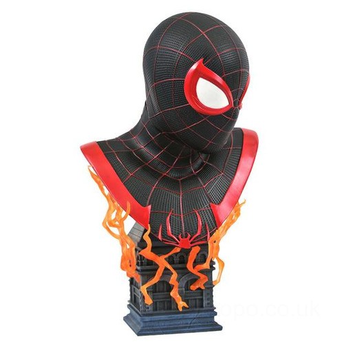 Diamond Select Marvel Legends In 3D 1/2 Scale Bust - Spider-Man Miles Morales UK Sale