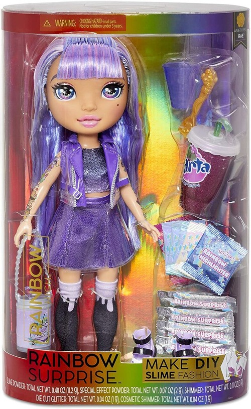 Rainbow High Rainbow Surprise 14 Inch doll – Amethyst Rae Doll with DIY Slime Fashion UK Sale