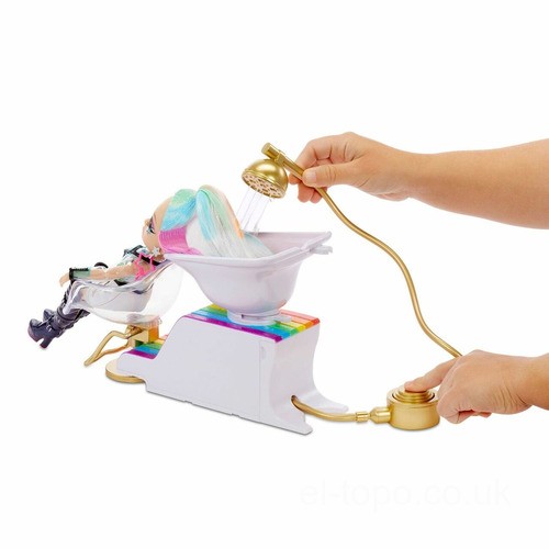 Rainbow High Salon Playset with Rainbow of DIY Washable Hair Color (Doll Not Included) UK Sale